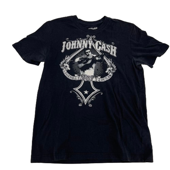 Vintage Other - Johnny Cash Legend Outlaw Spade T Shirt M Cotton Vintage Distressed